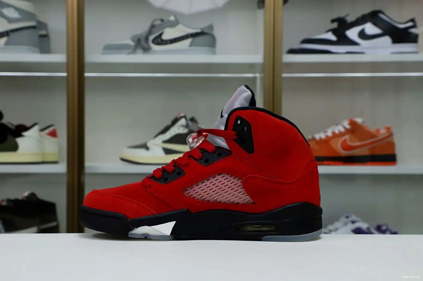 RAGING RETRO RED JORDAN AIR Kimikick SUEDE 5 BULL 0510
